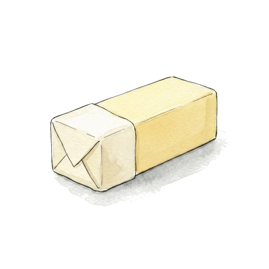 Watercolor illustration of butter
