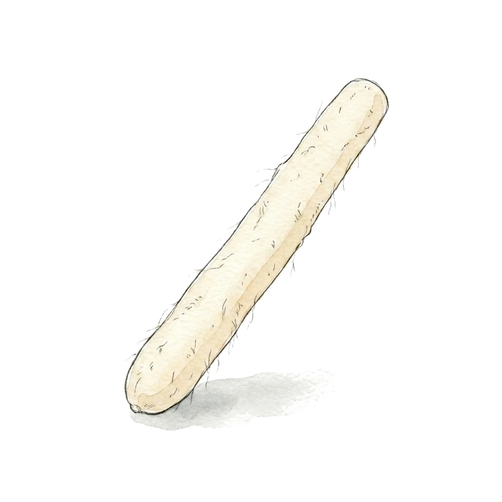 Watercolor illustration of chinese yam