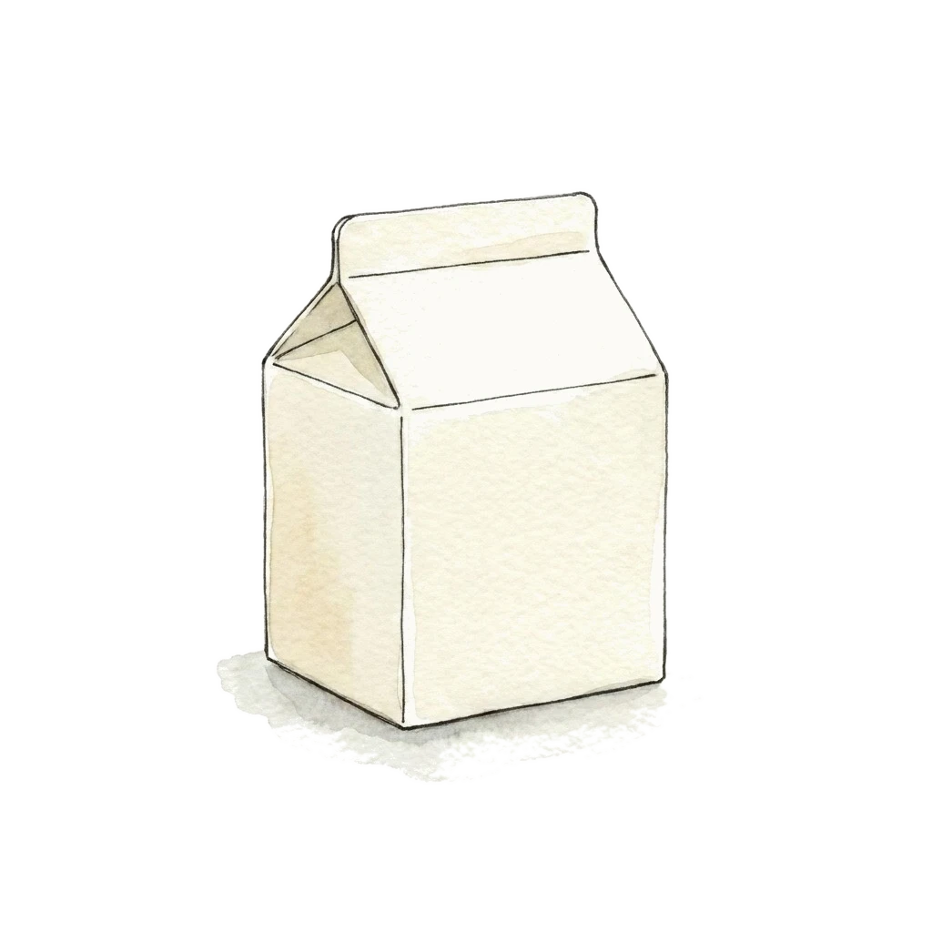 Watercolor illustration of cream