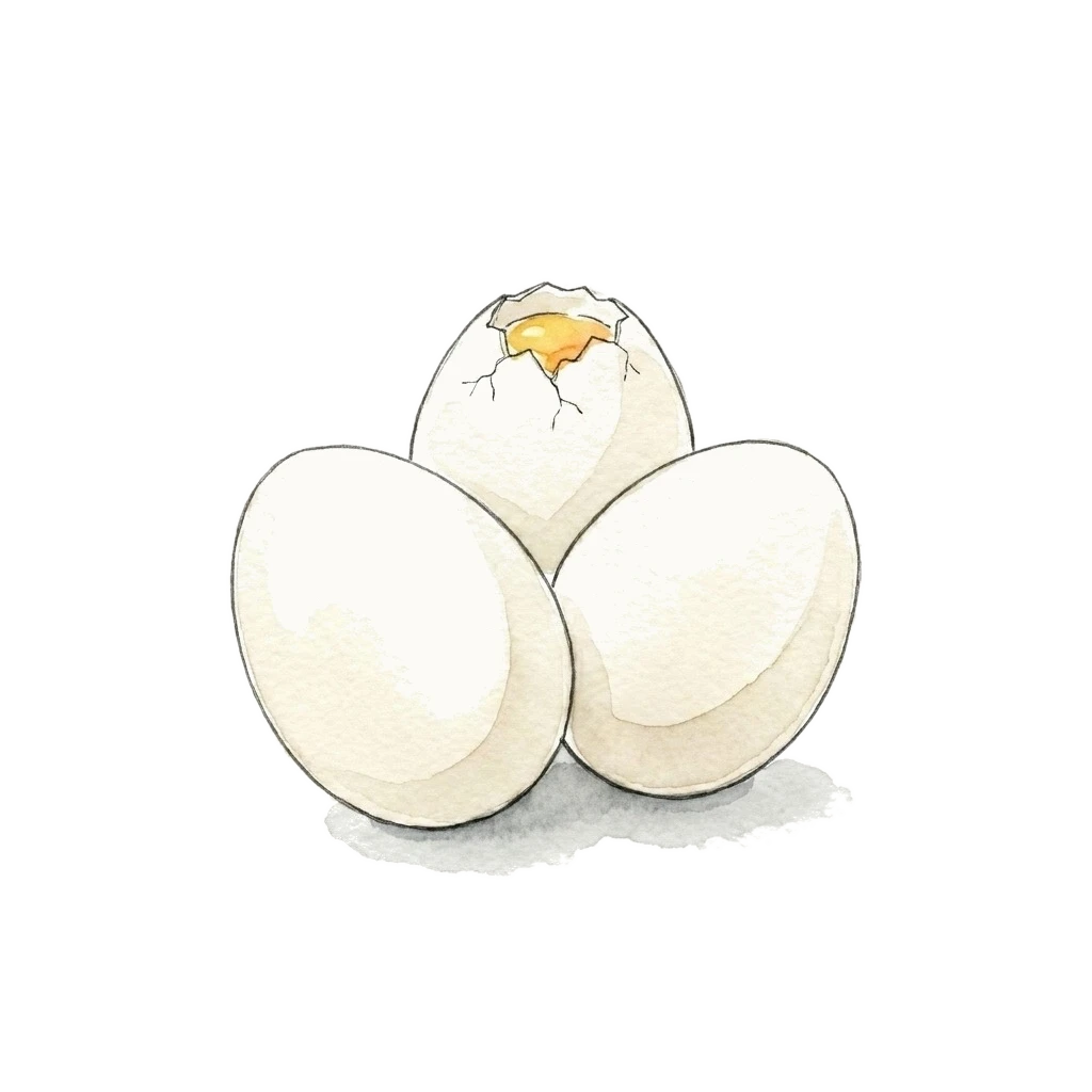 Watercolor illustration of egg