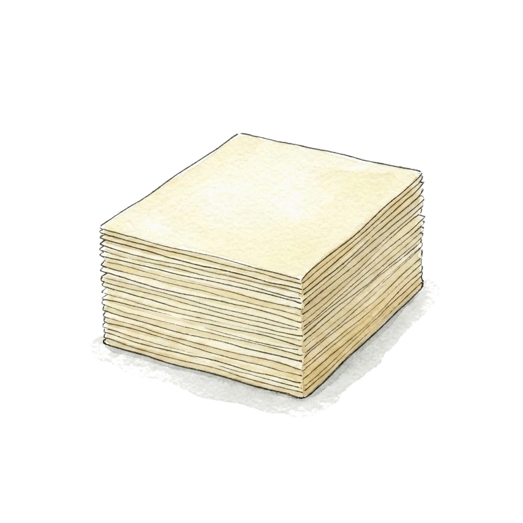 Watercolor illustration of thousand sheet