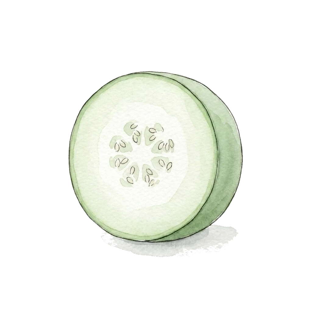 Watercolor illustration of winter melon